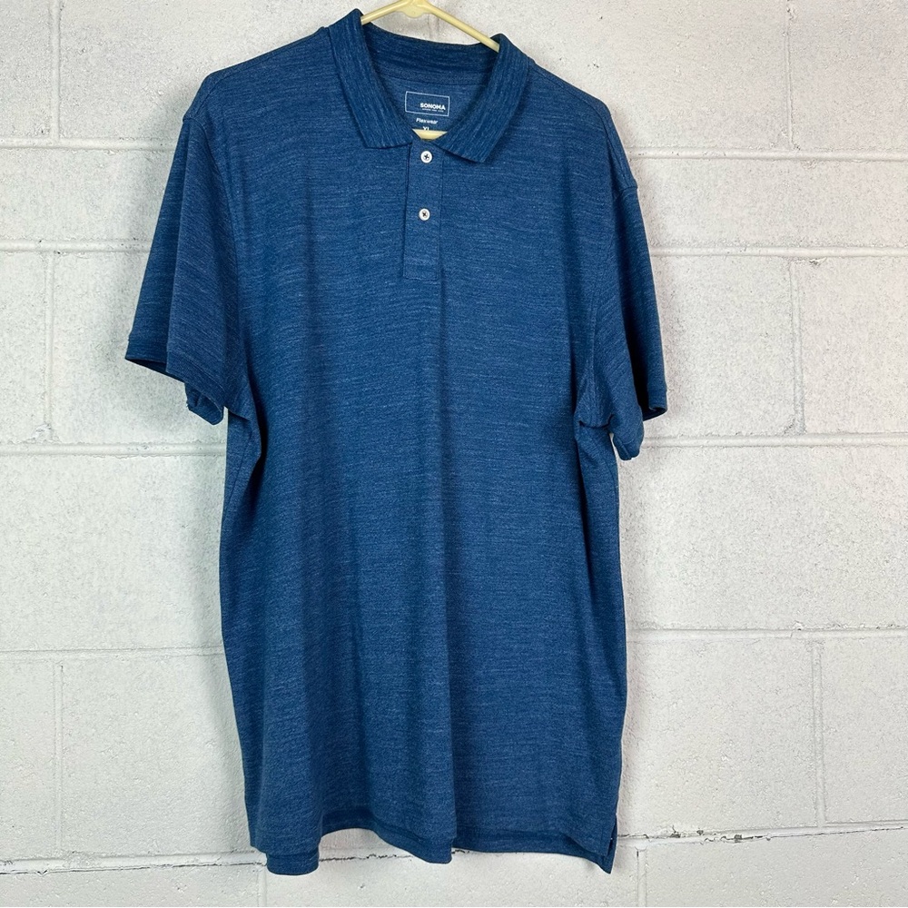 Sonoma Flexwear Men's Blue Polo Shirt size XL